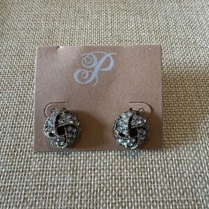 Plunder Antique Gold and Crystal Earrings